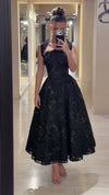 black-lace-midi-dress-strapless-sweetheart-neckline-with-lace-shoulder-detail