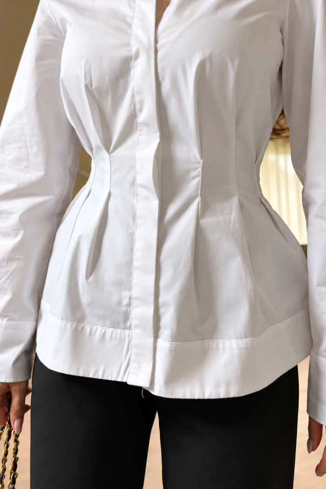 white-structured-peplum-shirt-with-stand-collar