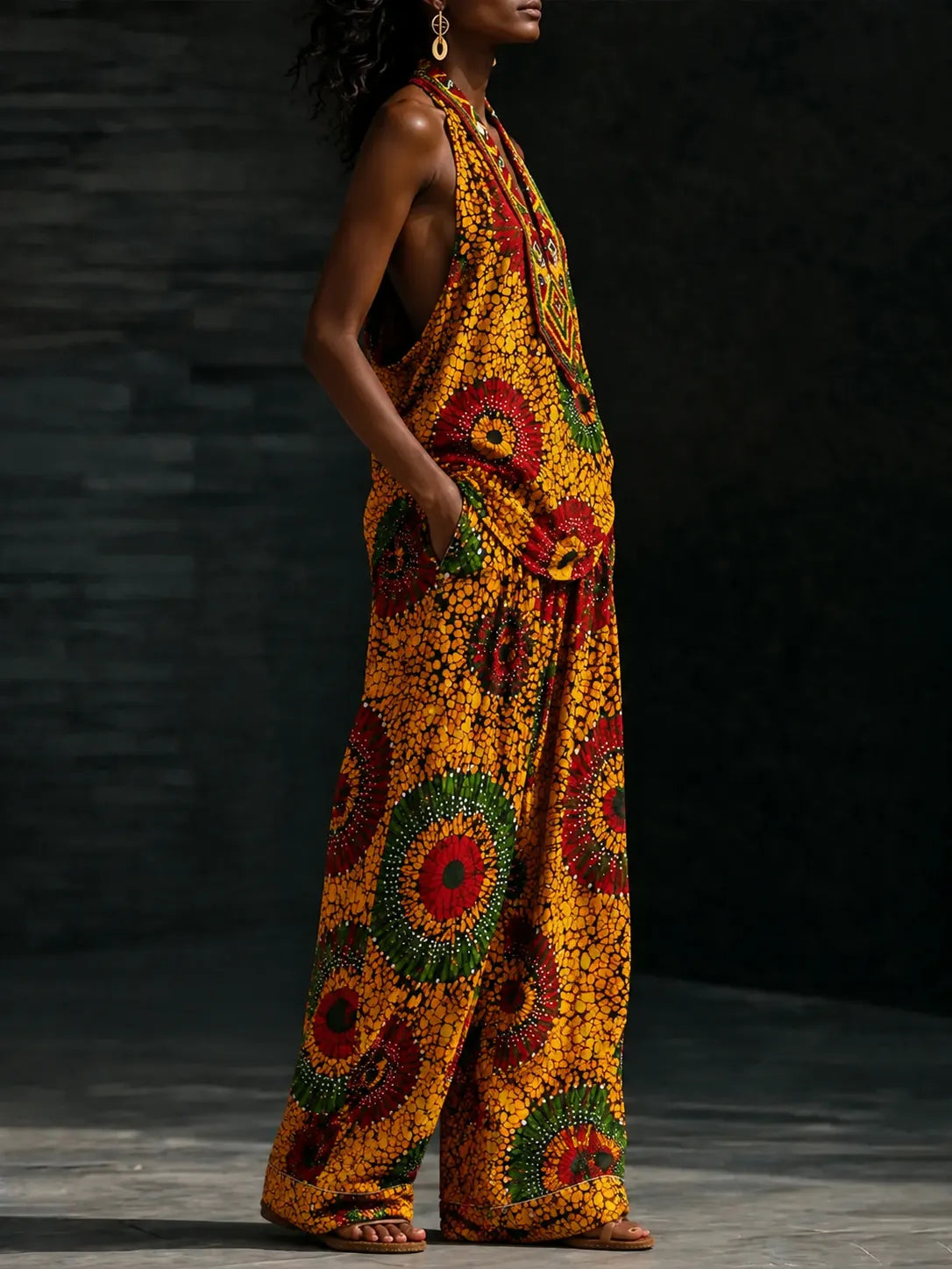 Women’s African Tribal Print Two-Piece Set