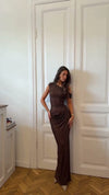 chocolate-brown-shimmer-one-shoulder-maxi-dress-draped-column-gown