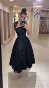 black-lace-midi-dress-strapless-sweetheart-neckline-with-lace-shoulder-detail
