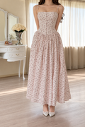 ivory-red-floral-corset-midi-dress-strapless-drop-waist-gathered-skirt