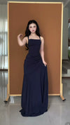 navy-strapless-slip-gown-square-neck-draped-mermaid-maxi-dress