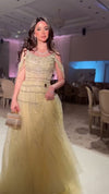 pale-gold-beaded-tulle-ball-gown-off-shoulder-fringe-maxi-dress