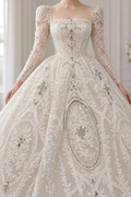 ivory-lace-beaded-ball-gown-wedding-dress