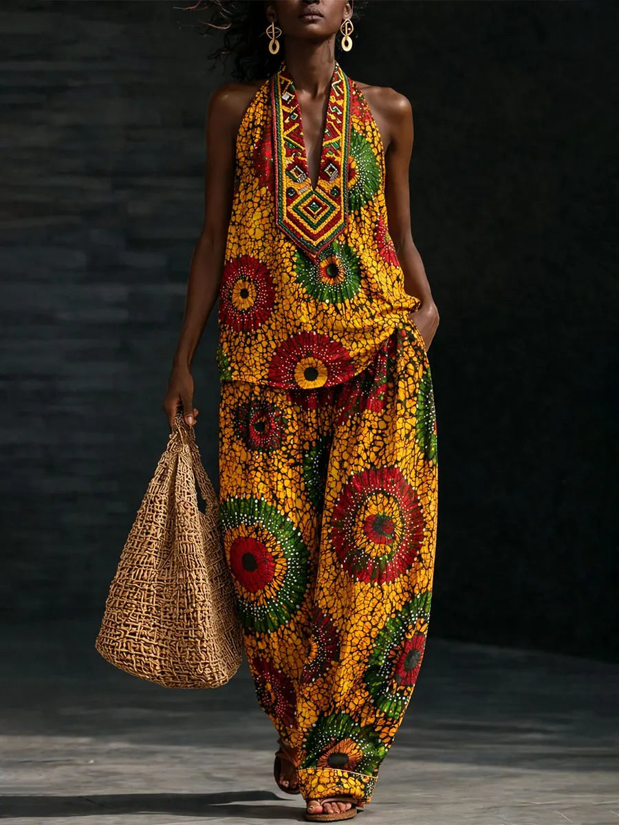 Women’s African Tribal Print Two-Piece Set