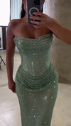 sage-green-sequin-strapless-gown-draped-column-maxi-dress