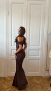 chocolate-brown-shimmer-one-shoulder-maxi-dress-draped-column-gown