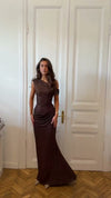 chocolate-brown-shimmer-one-shoulder-maxi-dress-draped-column-gown