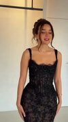 black-beaded-lace-corset-gown-square-neck-lace-up-back-maxi-dress