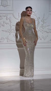 champagne-beaded-mesh-gown-scoop-neck-fitted-maxi-dress