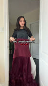 burgundy-strapless-gown-corset-bodice-pleated-maxi-dress-with-ruffle-hem