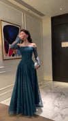 teal-blue-lace-off-shoulder-gown-sheer-sleeve-corset-maxi-dress