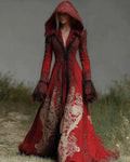 Halloween gradient lace embroidered hooded Evening Dress d90c