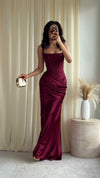 burgundy-sequin-square-neck-gown-draped-hip-mermaid-maxi-dress