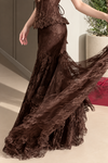 chocolate-brown-lace-mermaid-gown-strapless-corset-maxi-dress