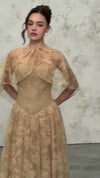 champagne-lace-cape-gown-sheer-flutter-sleeve-maxi-dress