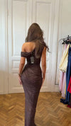 chocolate-brown-shimmer-one-shoulder-maxi-dress-draped-column-gown