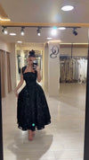 black-lace-midi-dress-strapless-sweetheart-neckline-with-lace-shoulder-detail