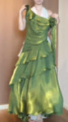 olive-green-one-shoulder-ruffle-gown-asymmetric-tiered-maxi-dress