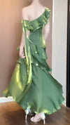 olive-green-one-shoulder-ruffle-gown-asymmetric-tiered-maxi-dress