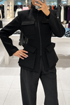 black-double-breasted-blazer-coat-structured-wool-peplum-jacket