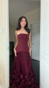 burgundy-strapless-gown-corset-bodice-pleated-maxi-dress-with-ruffle-hem