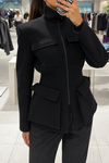 black-double-breasted-blazer-coat-structured-wool-peplum-jacket