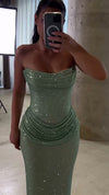 sage-green-sequin-strapless-gown-draped-column-maxi-dress