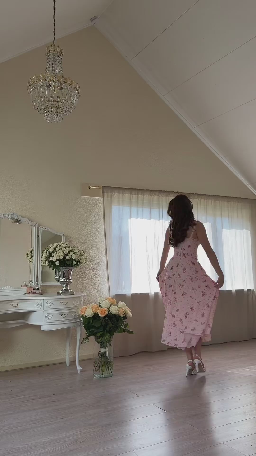 pink-rose-print-corset-midi-dress-sweetheart-strappy-floral-dress
