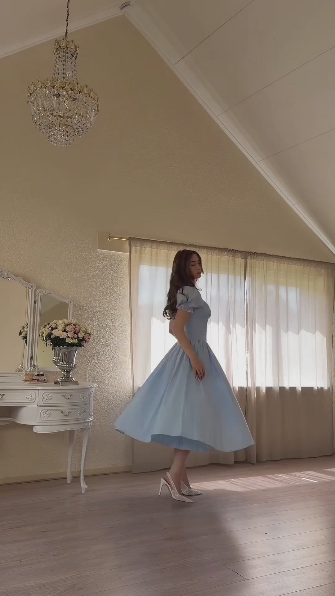 ice-blue-puff-sleeve-midi-dress-sweetheart-neck-fit-and-flare-party-dress