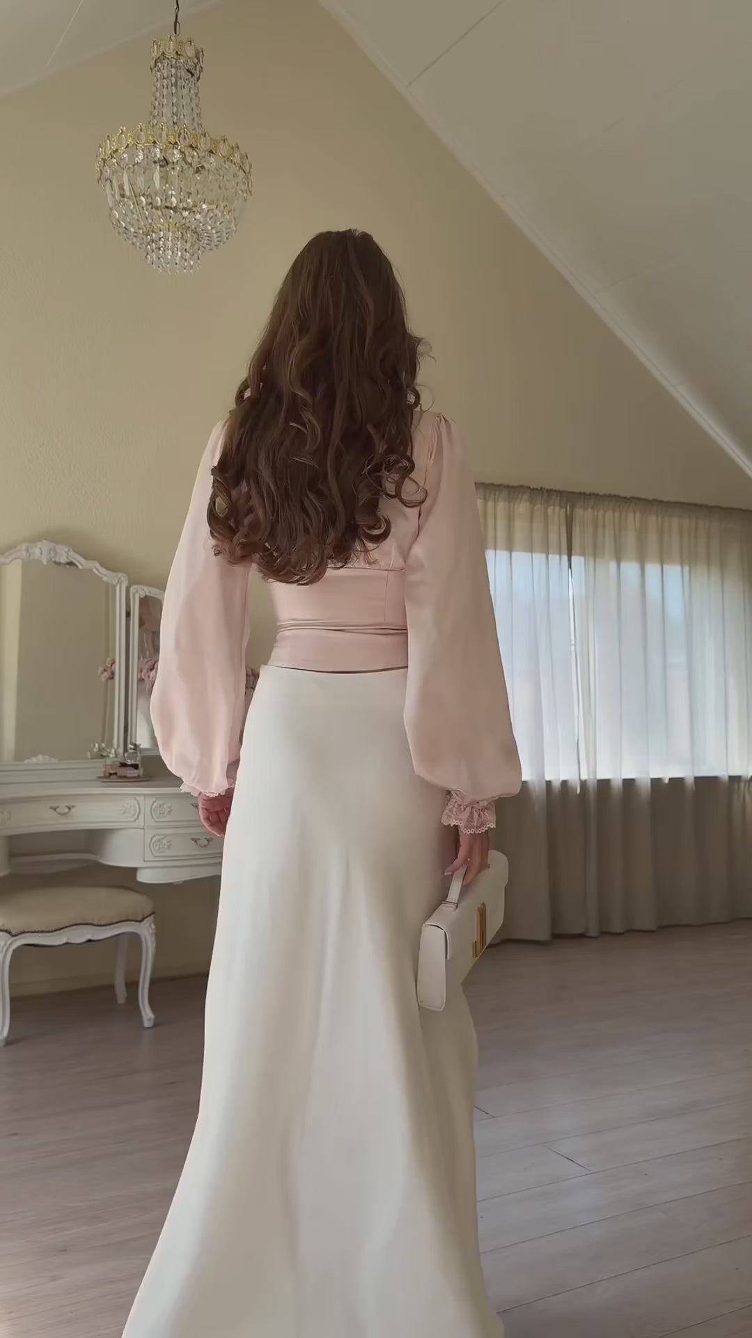 pink-lace-corset-top-and-satin-maxi-skirt-set-two-piece-evening-outfit