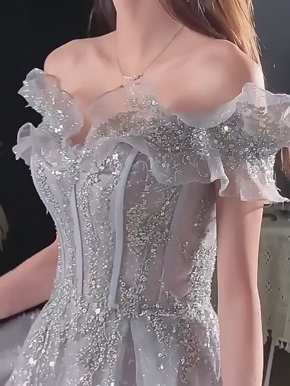 silver-off-shoulder-ball-gown-sequin-tulle-quinceanera-dress