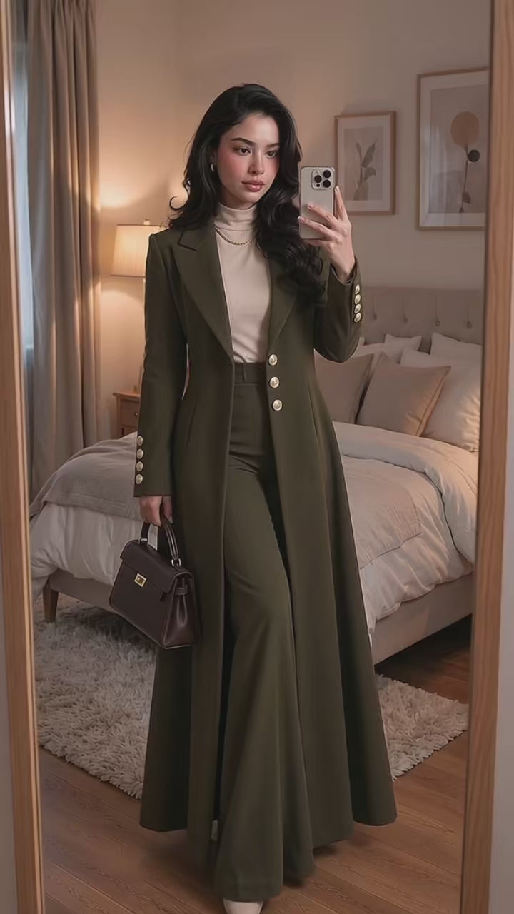 olive-long-tailored-coat-and-wide-leg-trousers-set
